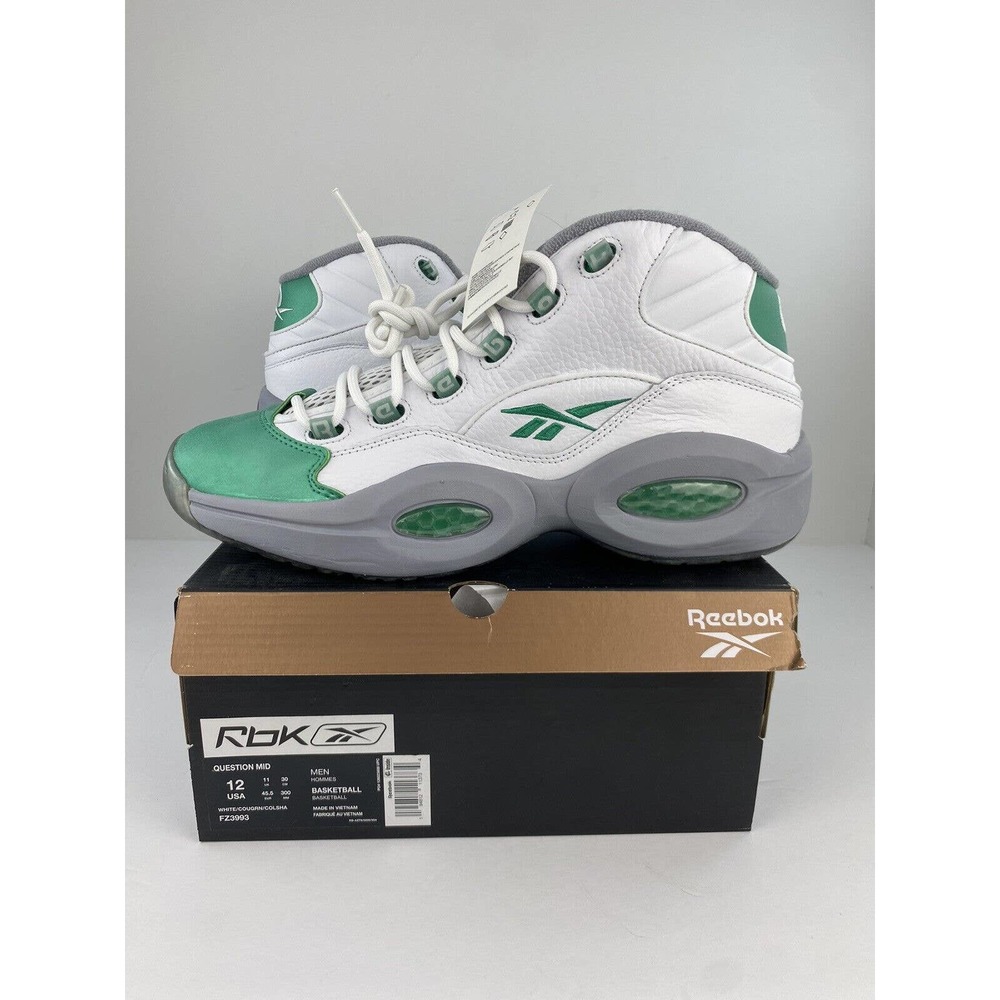 Reebok Question Mid 'Philadelphia‎ Eagles' Green/White FZ3993 Men's sz. 12